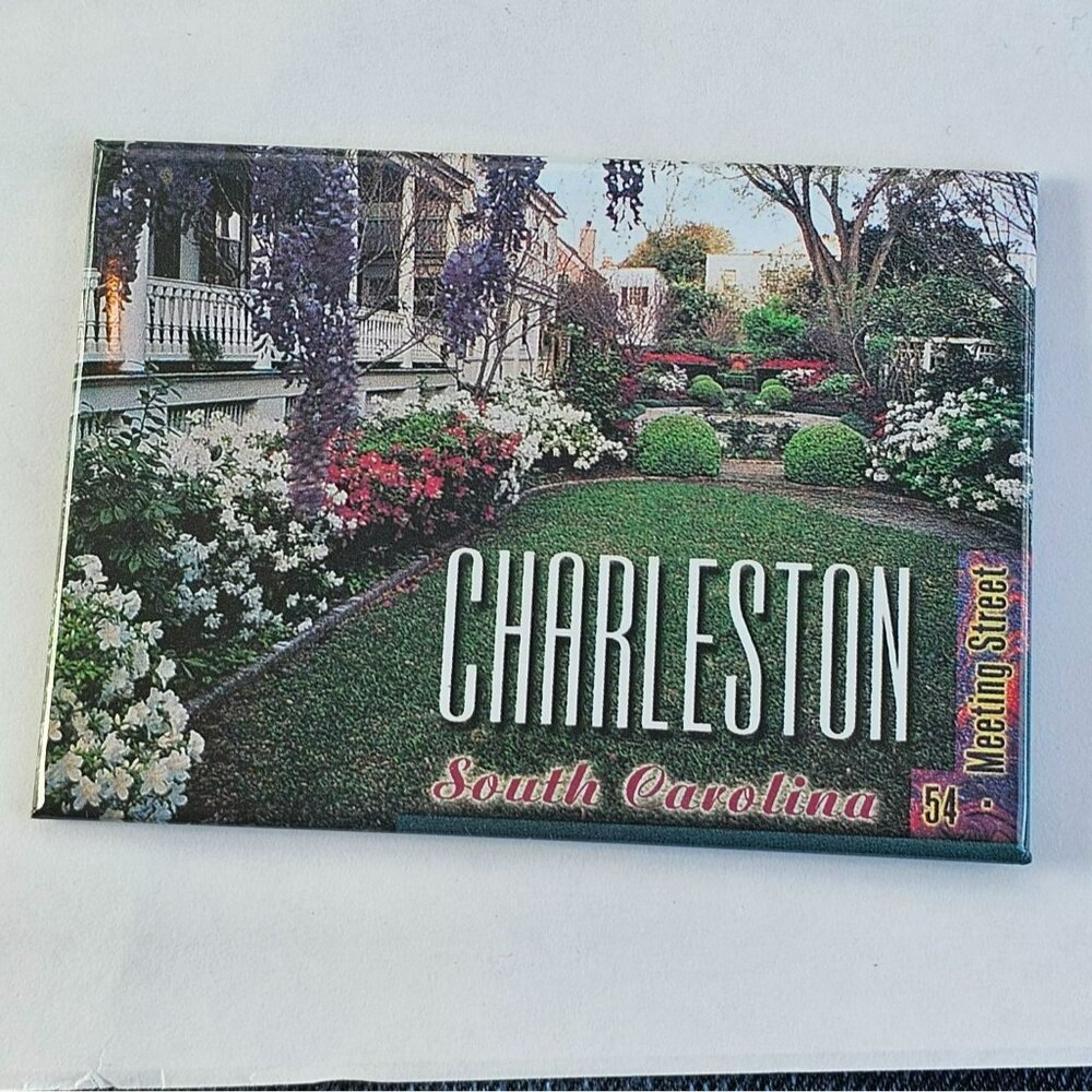 Charleston South Carolina Collectable 54 Meeting Street Magnet Refrigerator Vint